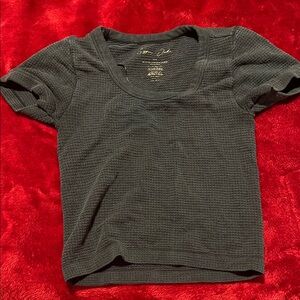 Women's Black Textured Top